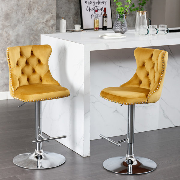 Rosdorf Park Julias Swivel Adjustable Height Stool Wayfair